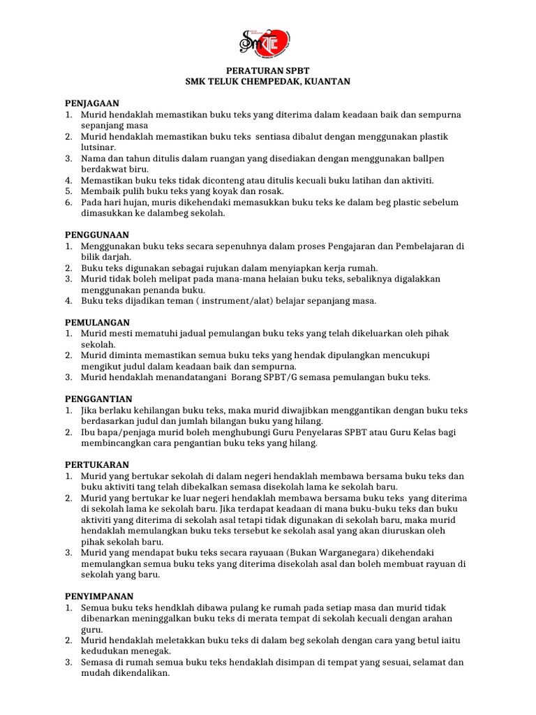Peraturan SPBT | PDF