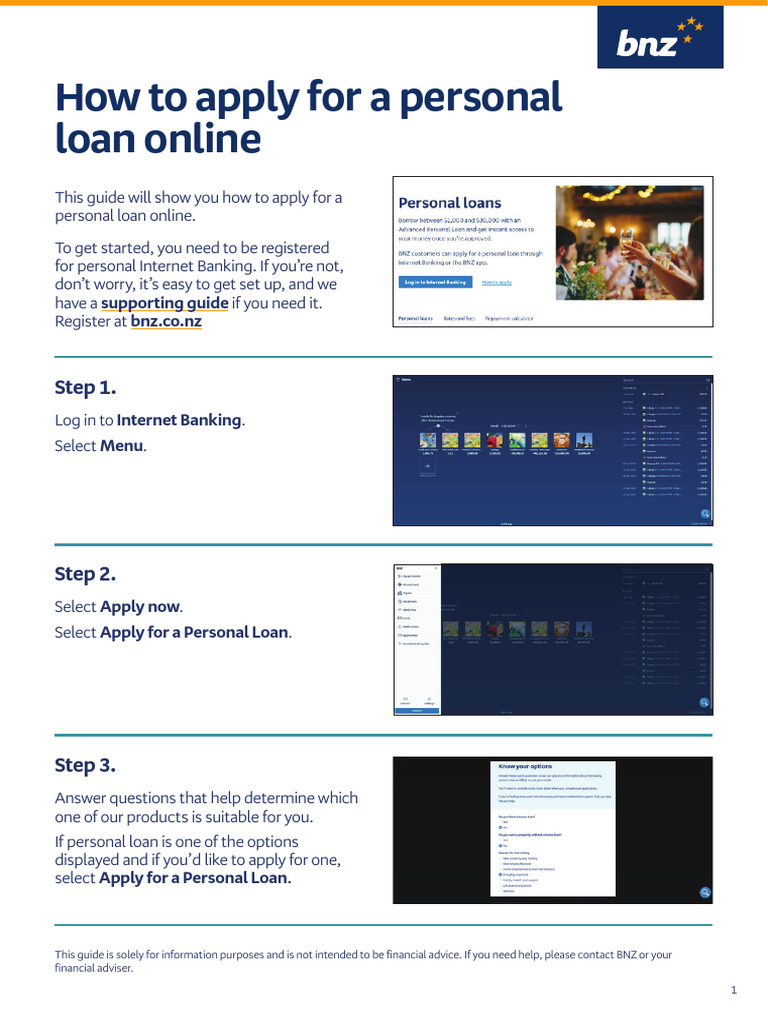 Guide To Applying For A Personal Loan | PDF | Online Banking | Banks ...
