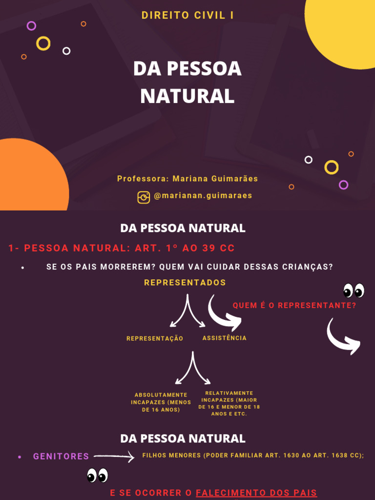 Da Pessoa Natural - Aula 4 | PDF | Domicílio (jurídico) | Justiça