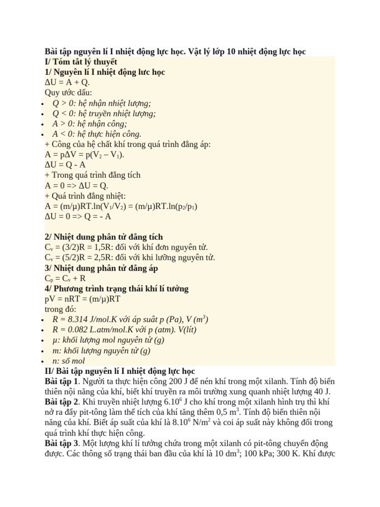 Bai Tap Nguyen Ly I NDLH - Thuvienvatly.com.32568.46058 | PDF