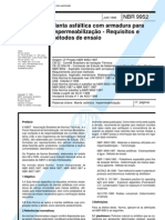 NBR 9952 - Manta Asfaltica Com Armadura para Impermeabilizacao - Requisitos e Metodos de Ensaio