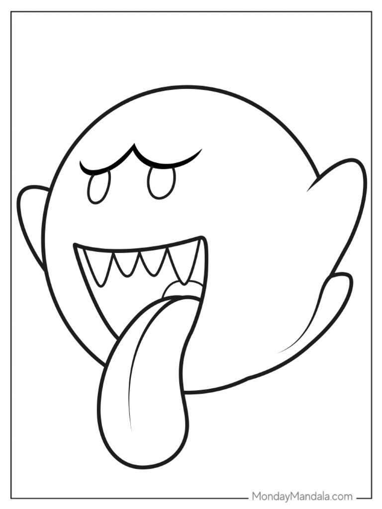 Boo Ghost From Super Mario To Color | PDF