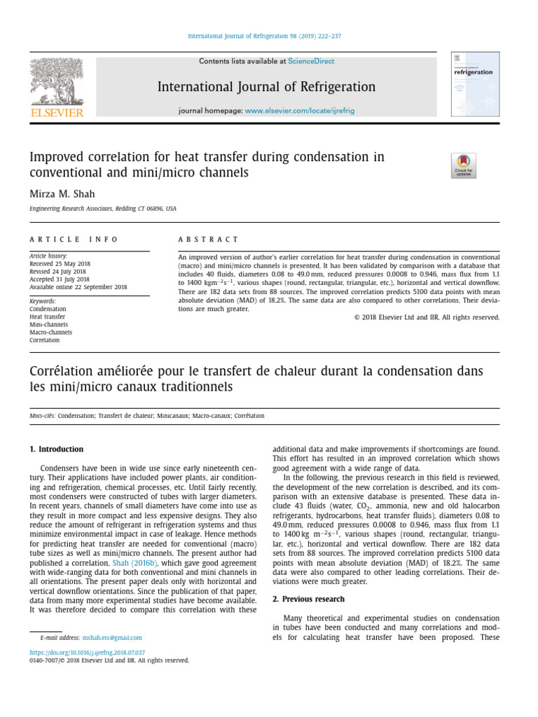 Improved Correlation For Heat Transfer During Condensation in ...