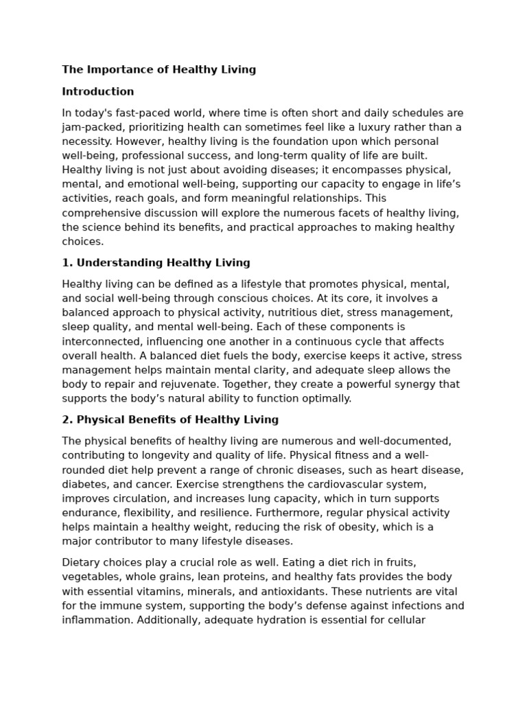 Embracing a Healthy Lifestyle | PDF | Mental Health | Sleep