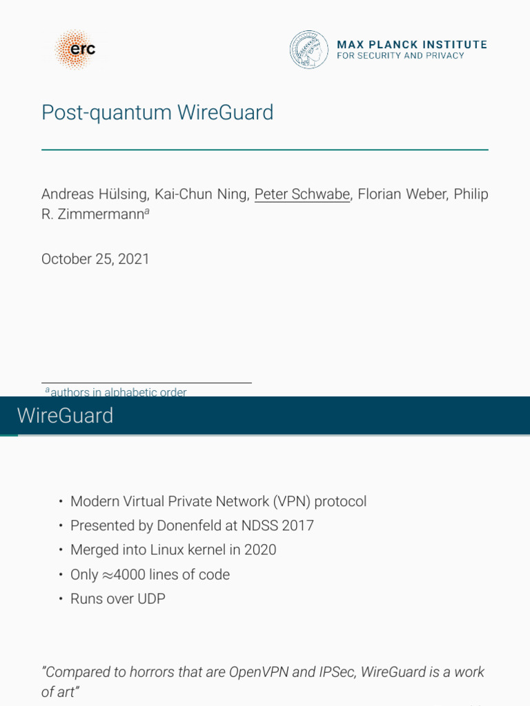 Post-Quantum Security in WireGuard | PDF | Military Communications ...