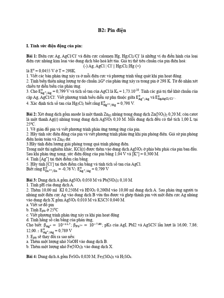 B2 Pin Điện | PDF