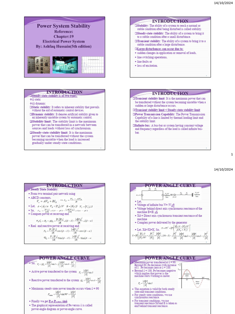 Stability Analysis in Power Systems | PDF | Alternating Current | Relay