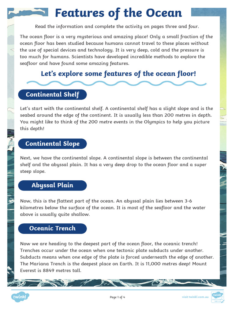 Au SC 1644109265 Features of The Ocean Floor - Ver - 1 | PDF | Seabed ...