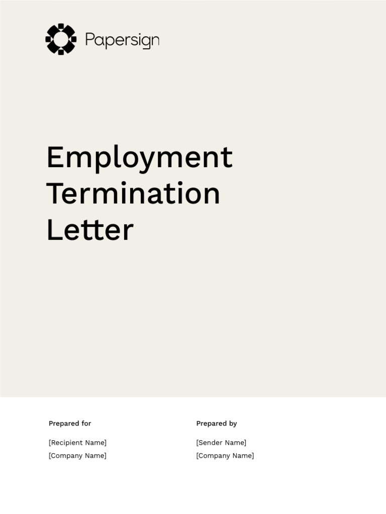 Employee Termination Letter Template | PDF | Employment | Payroll