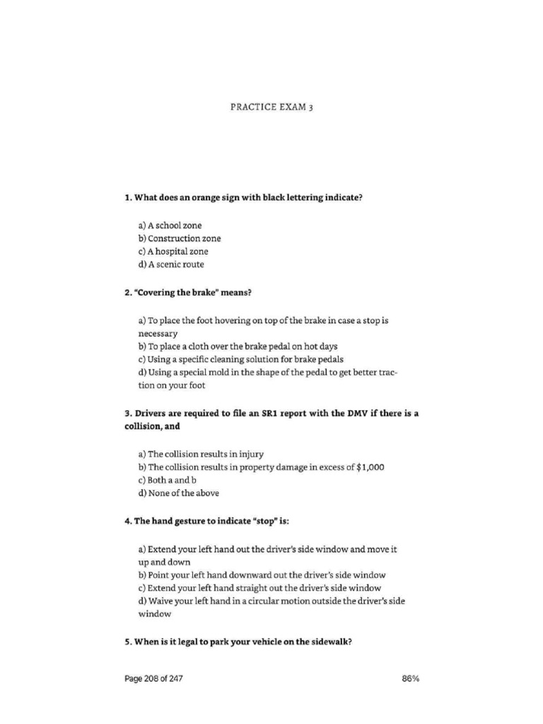 DMV Test 4 | PDF