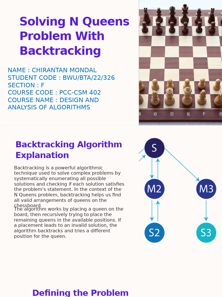 N Queens Problem Solved with Backtracking | PDF | Theoretical Computer ...