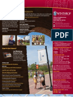 Winthrop University Profile Sheet for 2012