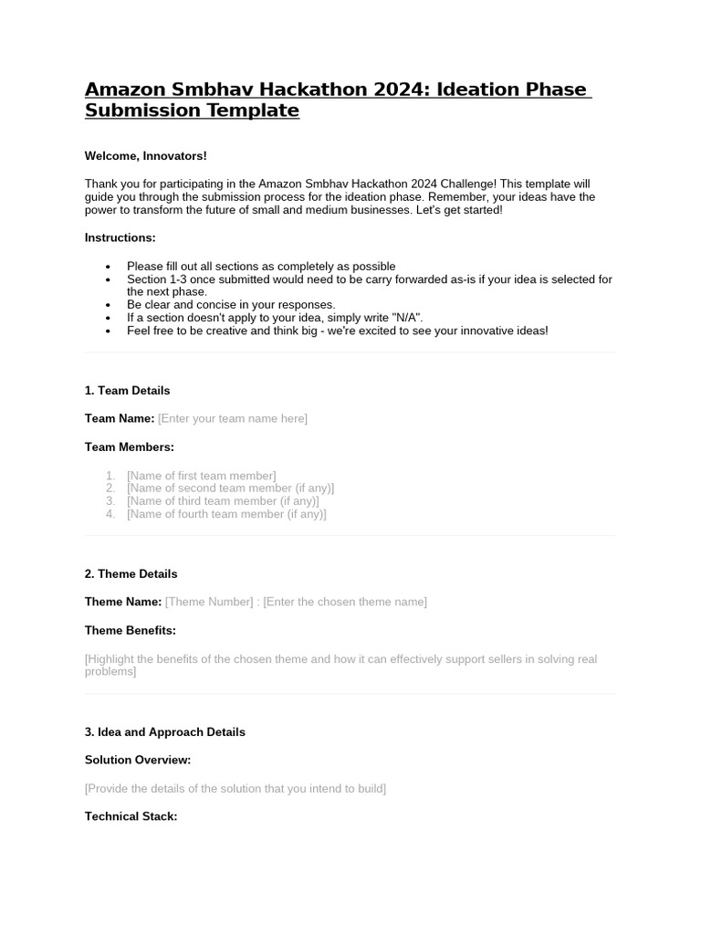 Smbhav Hackathon 2024 Submission Guide | PDF | Computing