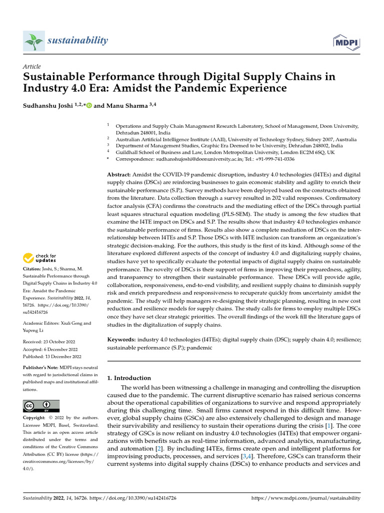Sustainability | PDF | Supply Chain | Supply Chain Management