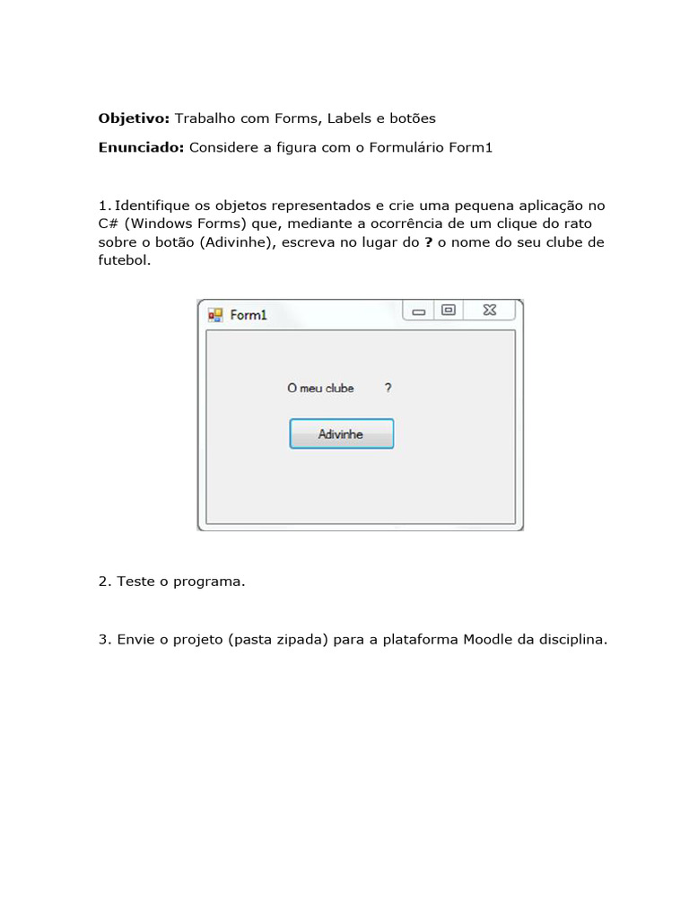 Windows Forms - 1 - Forms Labels Buttons | PDF | Arte