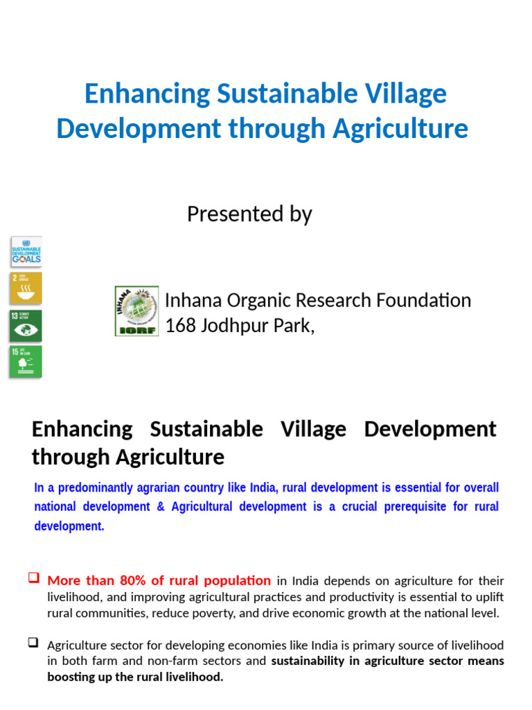 Enhancing Sustainable Village Development Through Agriculture | PDF