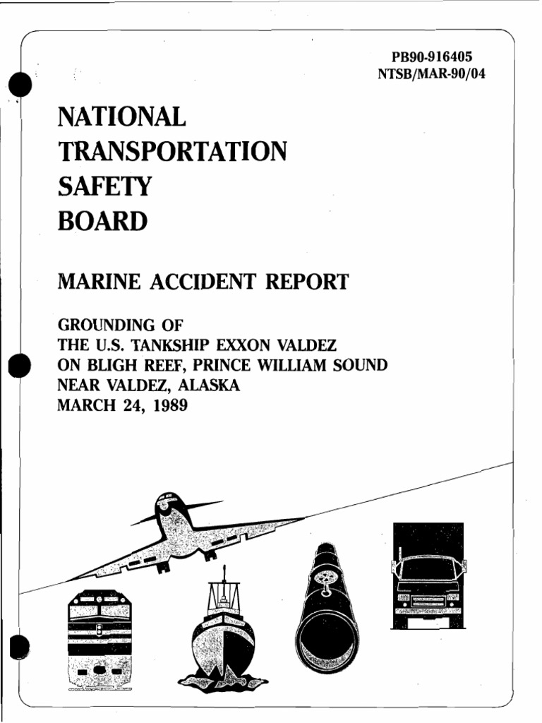 Exxon Valdez National Transportation Safety Board Marine Accident ...