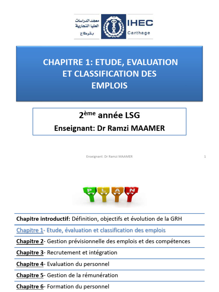 Classification des emplois en GRH | PDF | Recrutement | Compétence ...