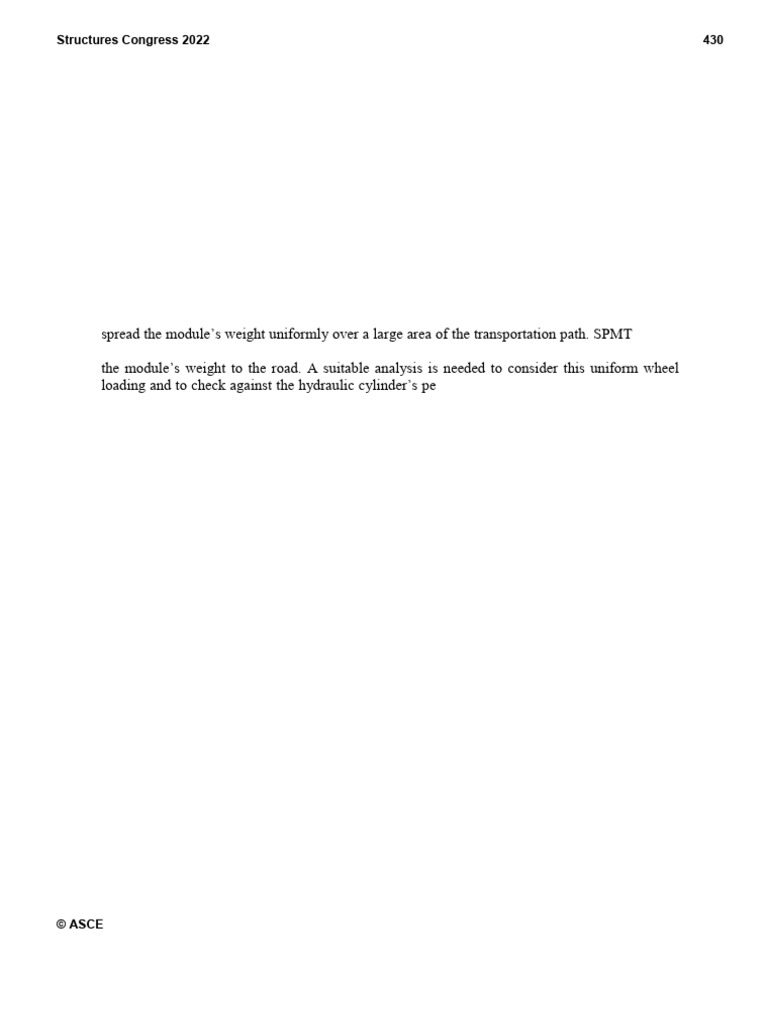 Analysis of SPMT Transport of Large Onshore Modules | PDF | Beam ...