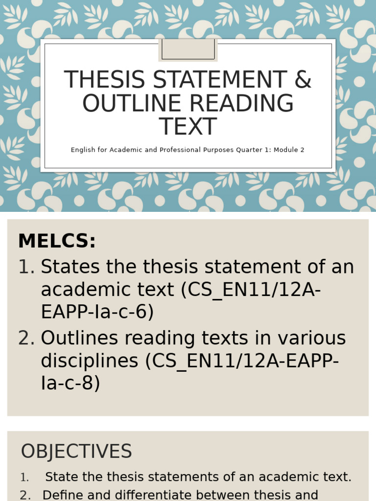 Crafting Effective Thesis Statements | PDF | Mental Health | Essays