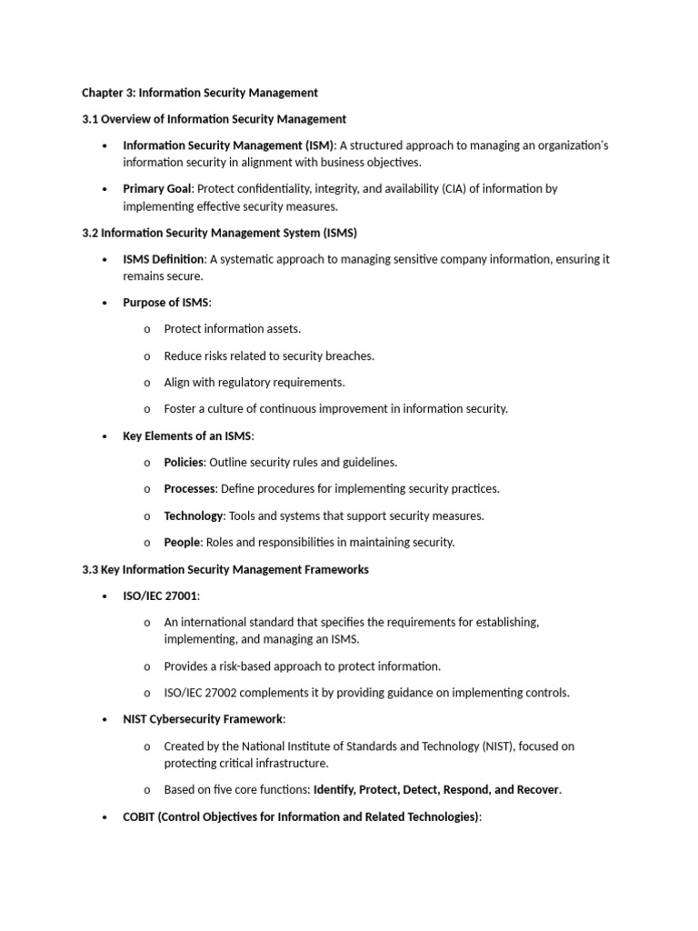 Information Security Management Overview | PDF | Information Security ...