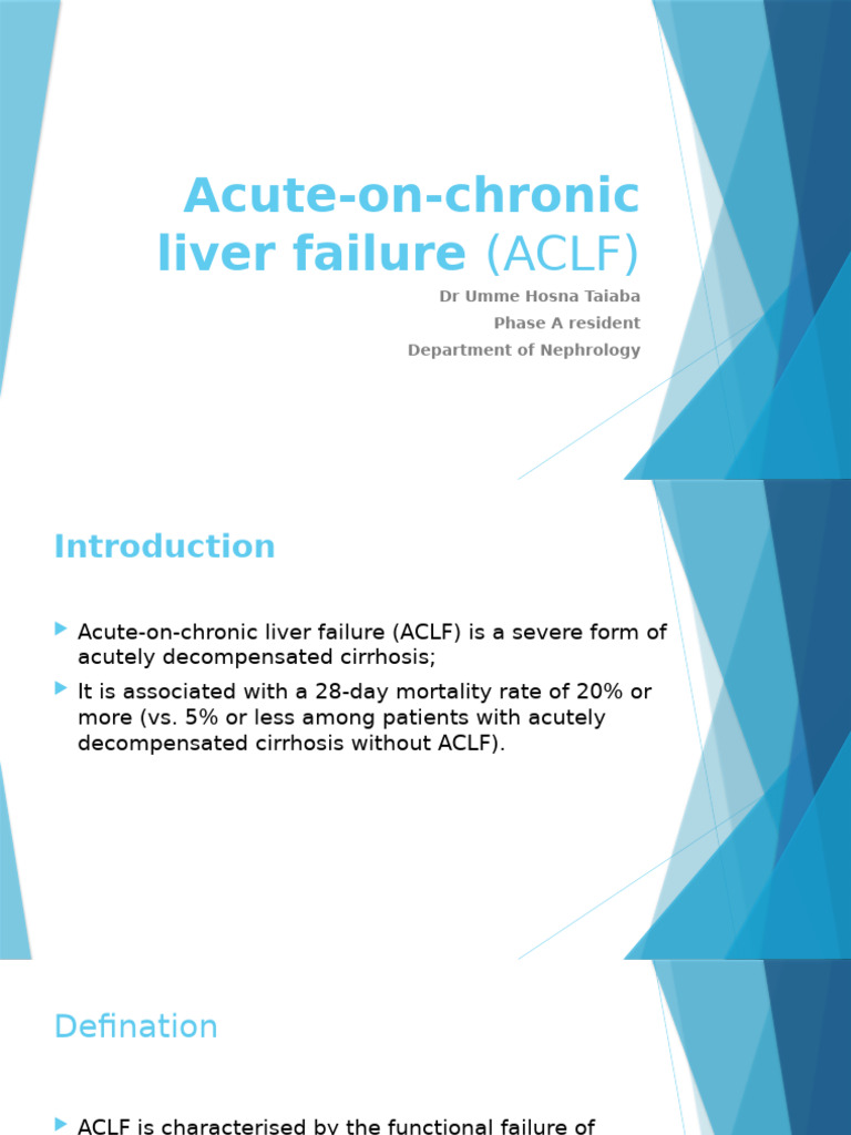 Understanding Acute-on-Chronic Liver Failure | PDF | Cirrhosis | Liver