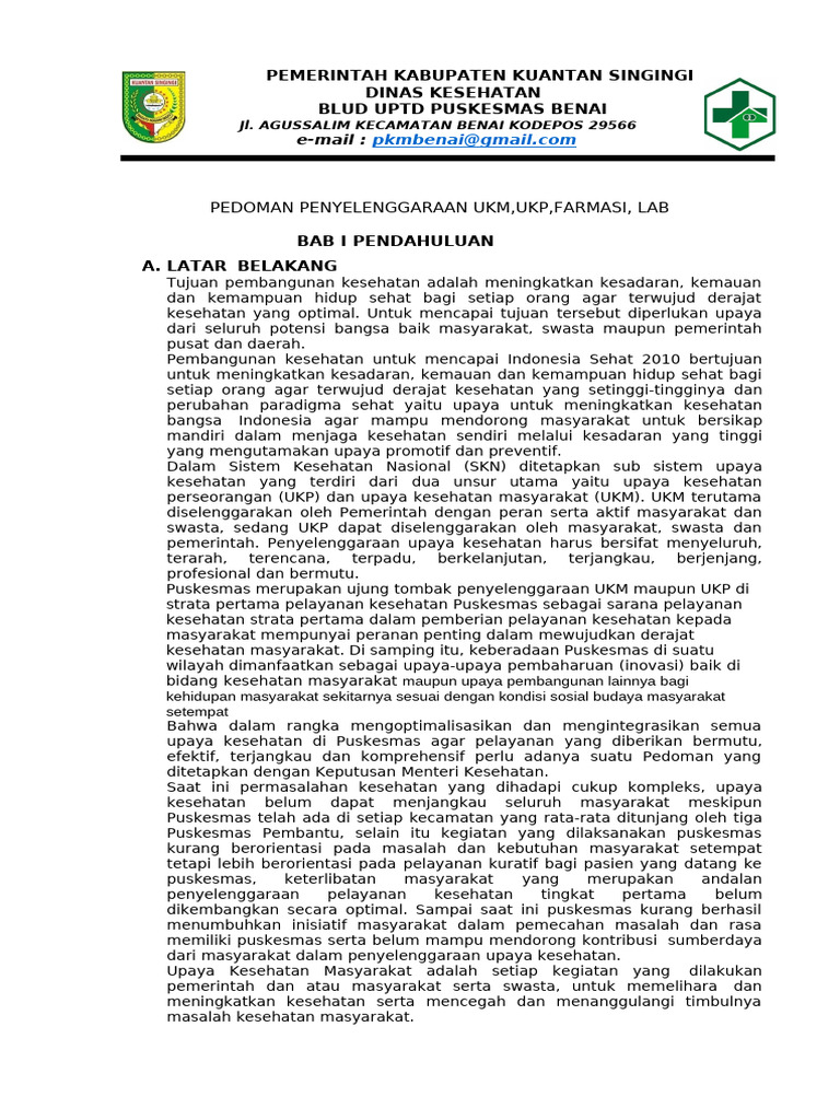 1.2.2.2 Pedoman Penyelenggaraan Ukm, Ukpp, Farmasi, Lab | PDF ...