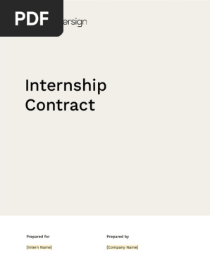 Internship Contract Template