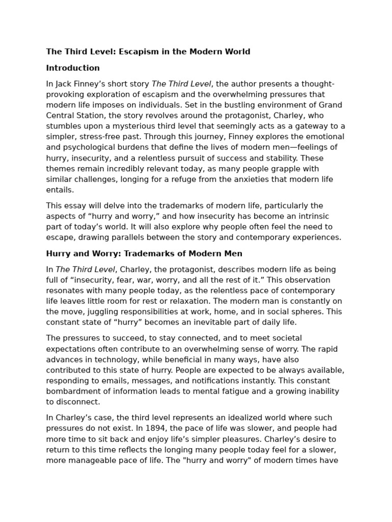 Third level pdf anxiety psychology