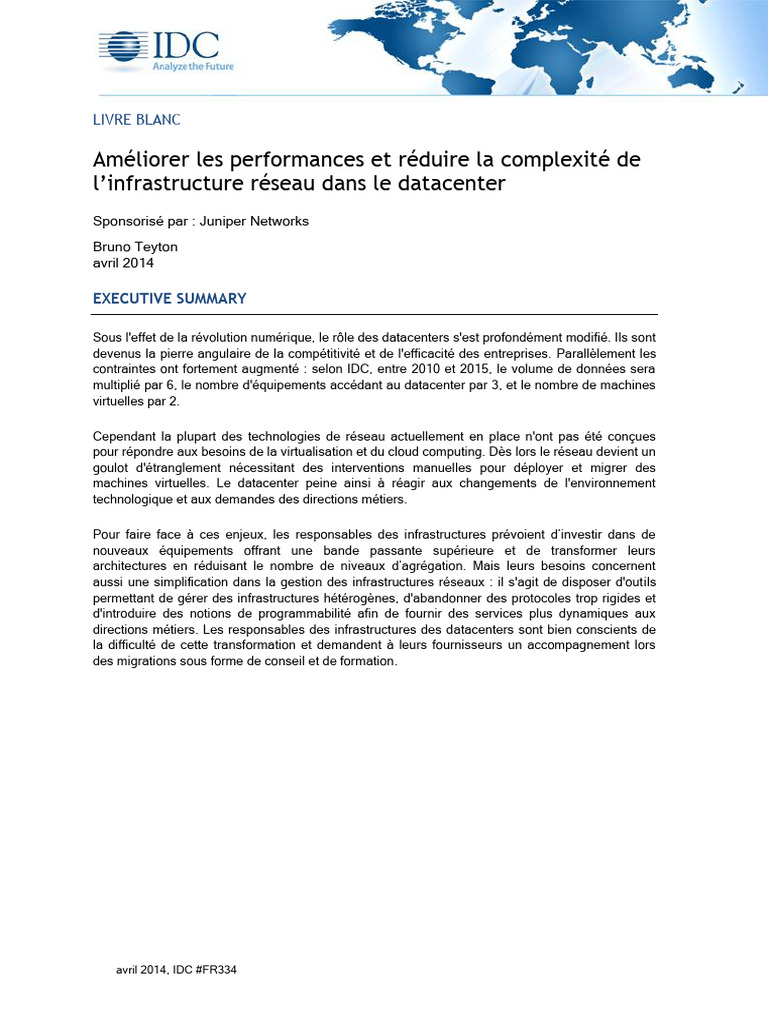 Optimiser Réseau Datacenter: Performance et Simplicité | PDF | Centre ...
