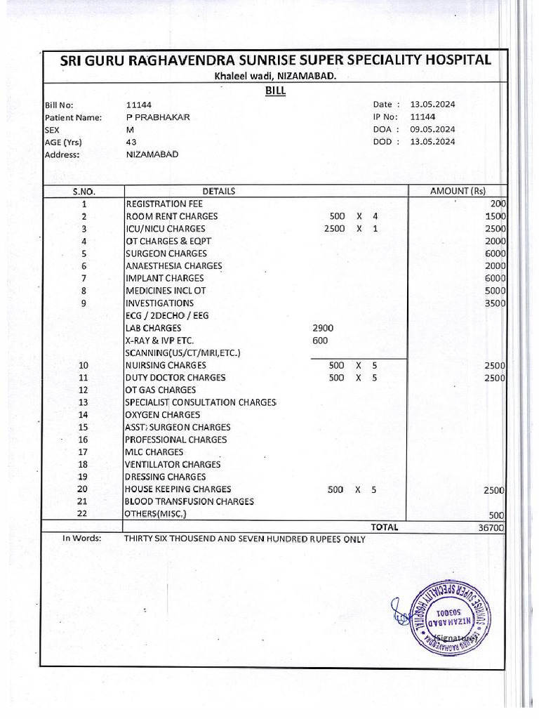 P Prabhakar Bill | PDF