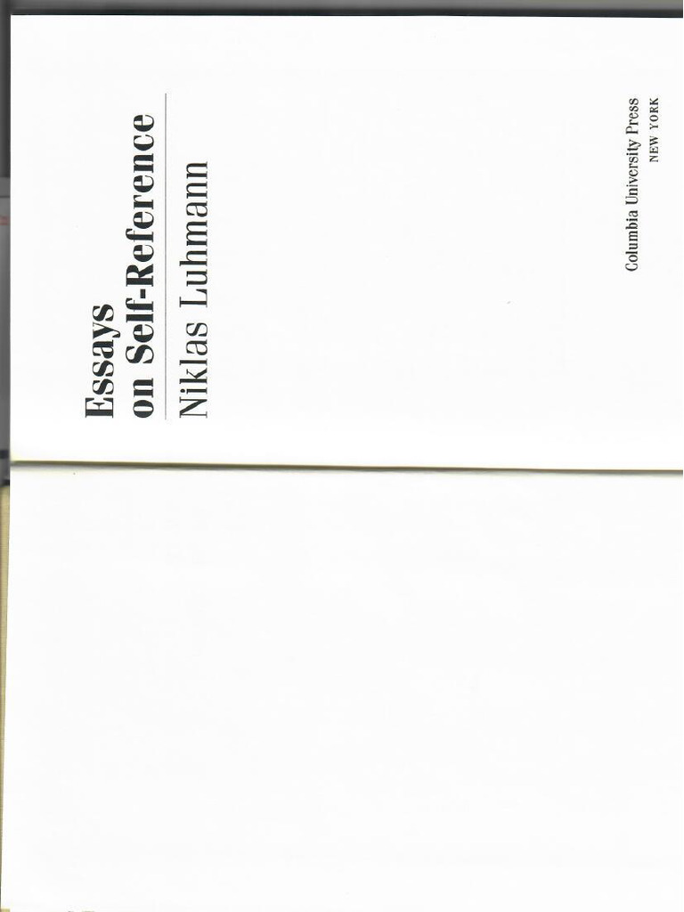 LUHMANN, Niklas. The Autopoiesis of Social Systems. | PDF