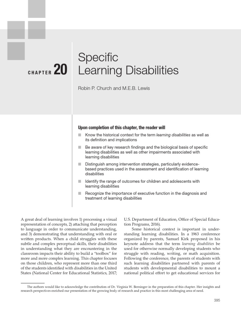 Understanding Specific Learning Disabilities | PDF | Learning ...