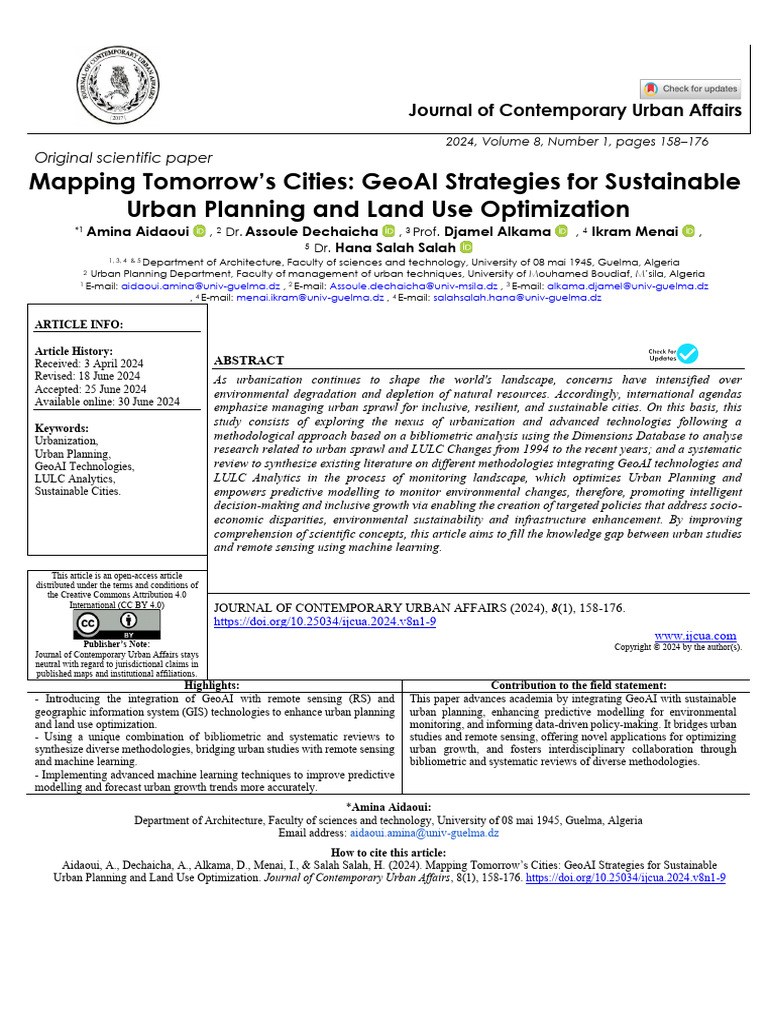 9 - GeoAI Strategies For Sustainable Urban Planning | PDF | Geographic ...
