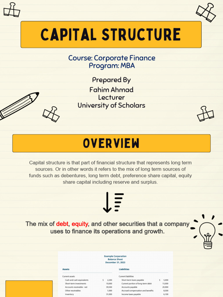 Capital Structure Fundamentals | PDF | Capital Structure | Cost Of Capital