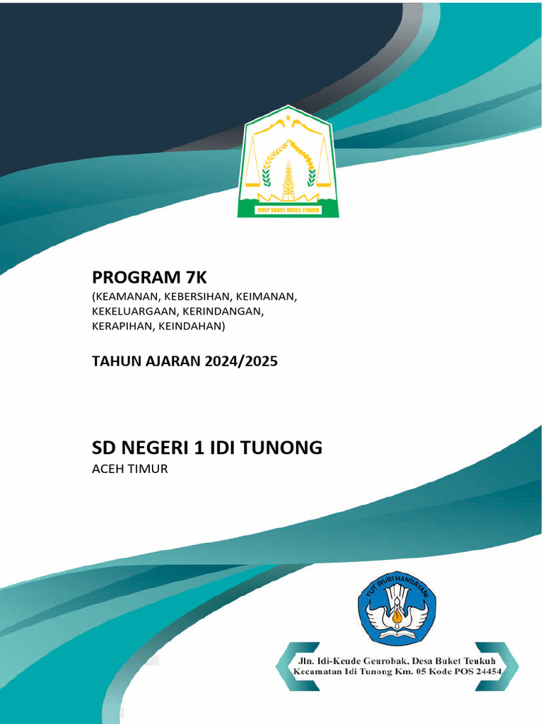 Pembagian Tugas Program 7K SD Idi Tunong | PDF