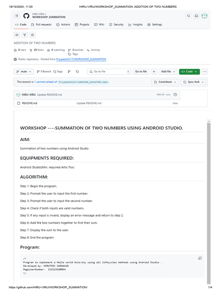 Android Studio Number Addition | PDF | Android (Operating System ...