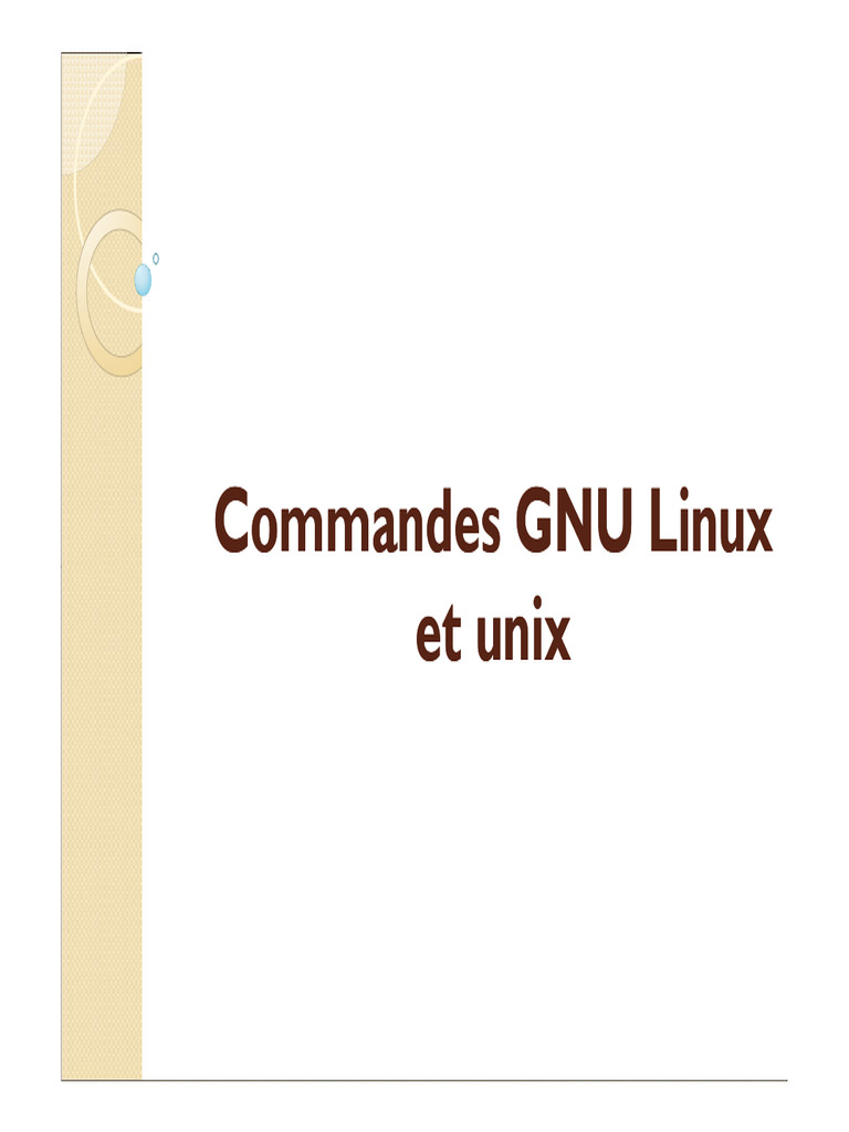 Commandes GNU/Linux et Shell Basics | PDF | Interface système | Unix