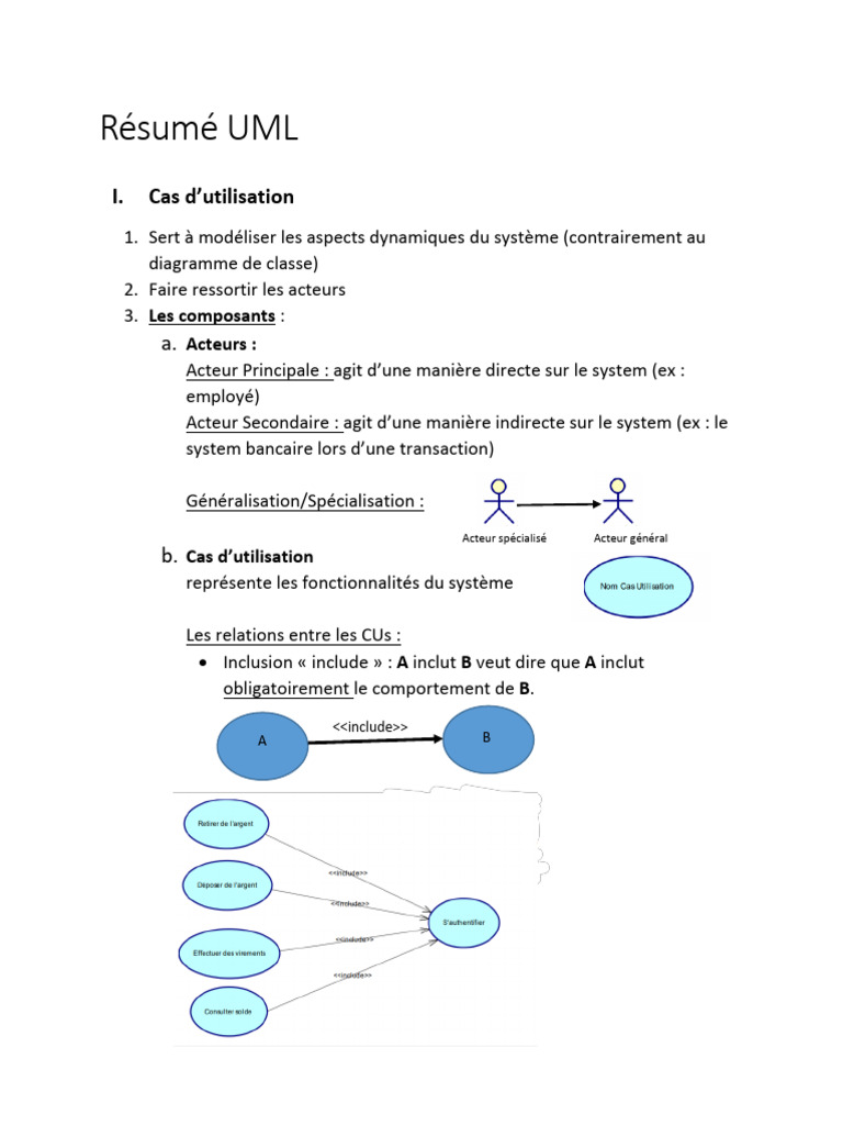 Résumé des Diagrammes UML | PDF | Cas d'utilisation | Architecture d'un ...