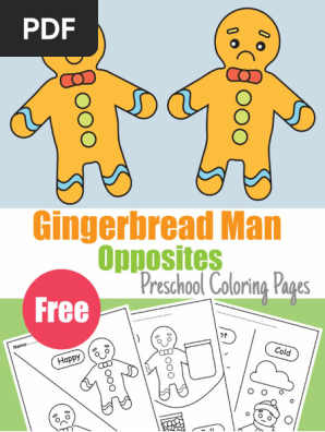 gingerbread man free preschool coloring pages free printable book pdf christmas new year activity for kids