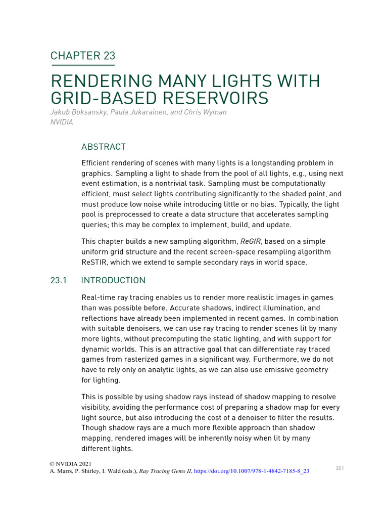Efficient Light Sampling in Ray Tracing | PDF | Rendering (Computer ...