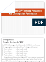 Penerapan Model CIPP Terhadap Penggunaan Web Learning Dalam
