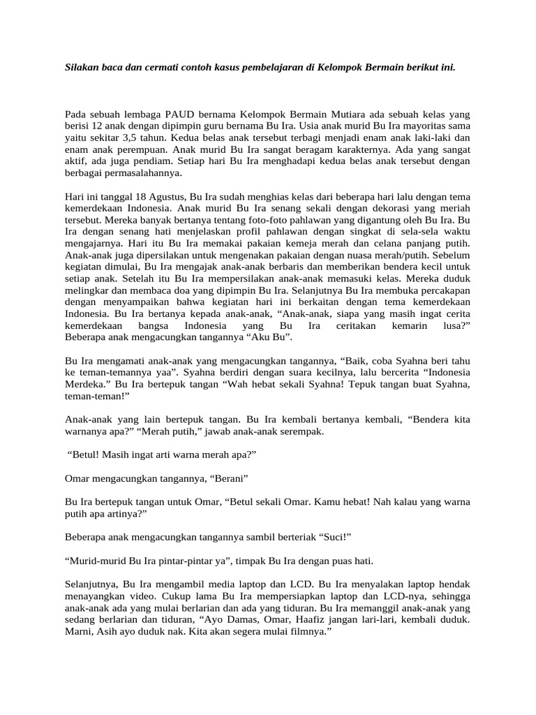 Pembelajaran Kemerdekaan di PAUD | PDF | Seni