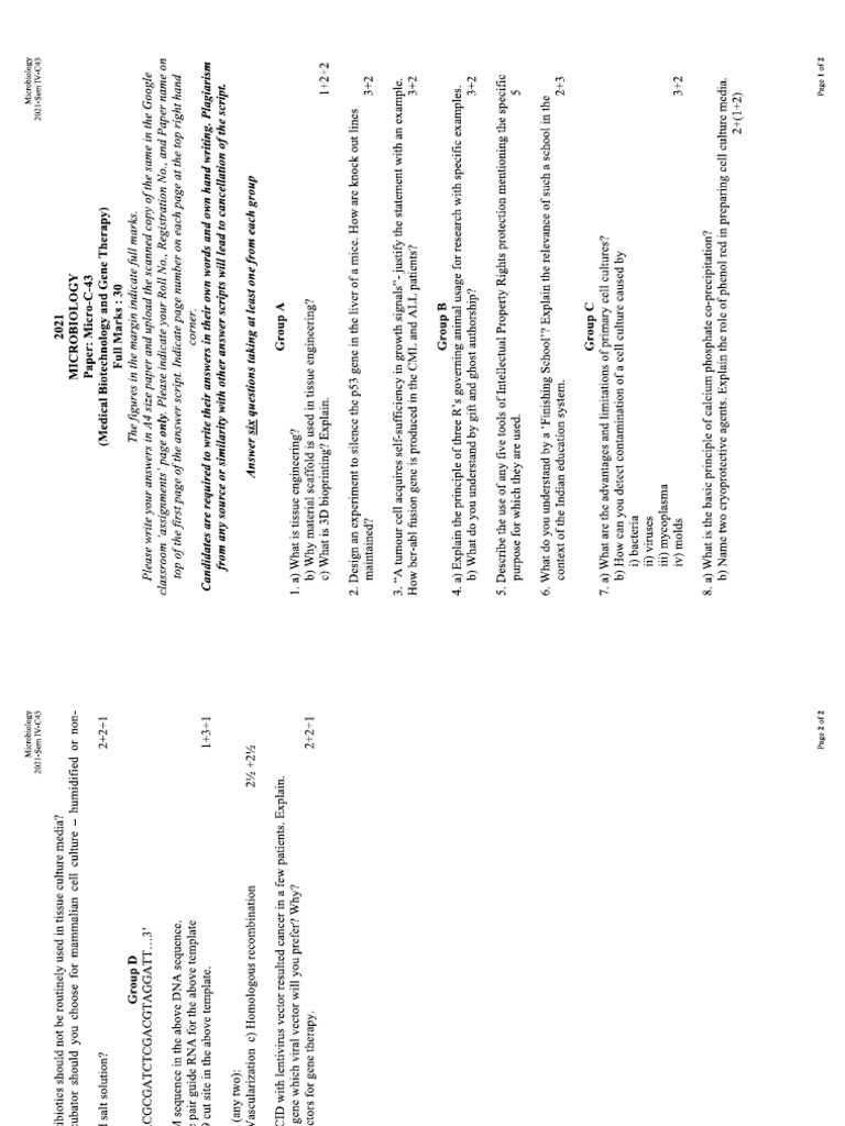 2021 Medical Biotechnology and Gene Therapy | PDF