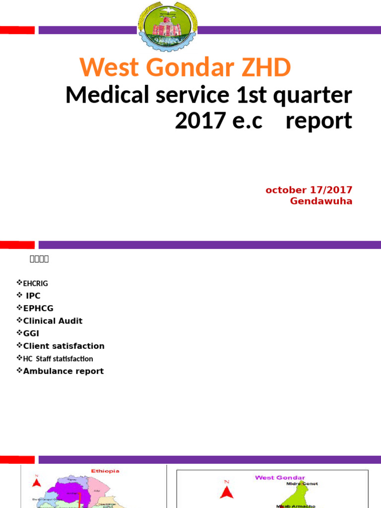 West Gondar ZHD Q1 2017 Medical Report | PDF | Medicine | Social Programs