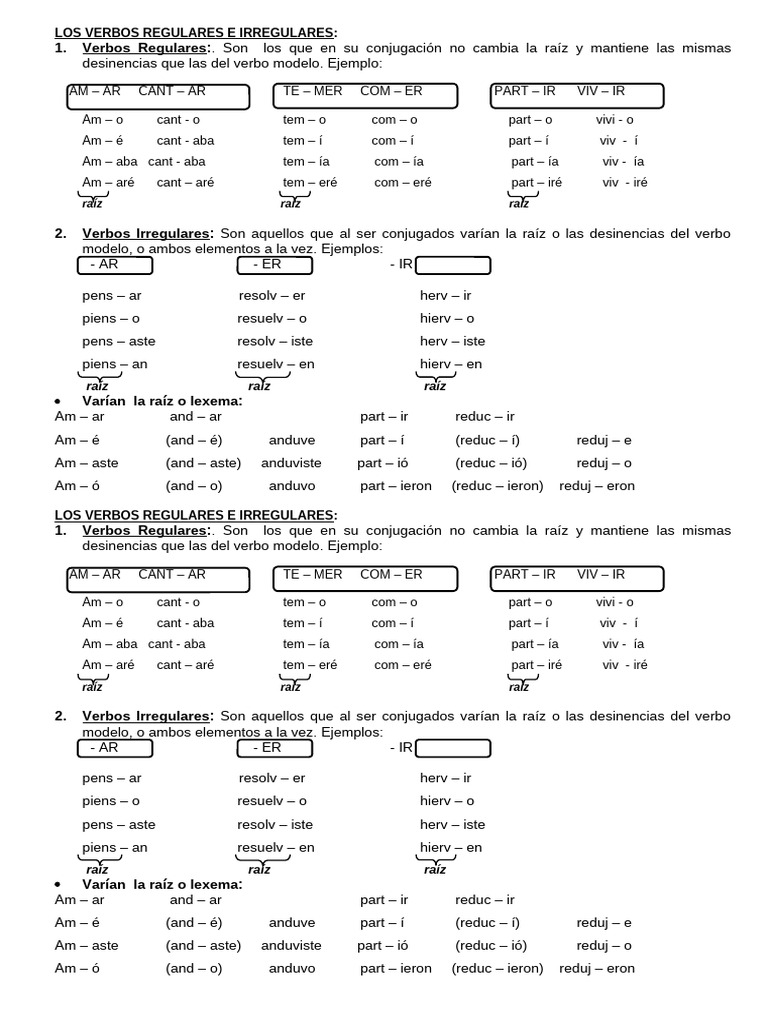 Ejercicios Verbos Regulares E Irregulares 3 Primaria Pdf – FEGGLG