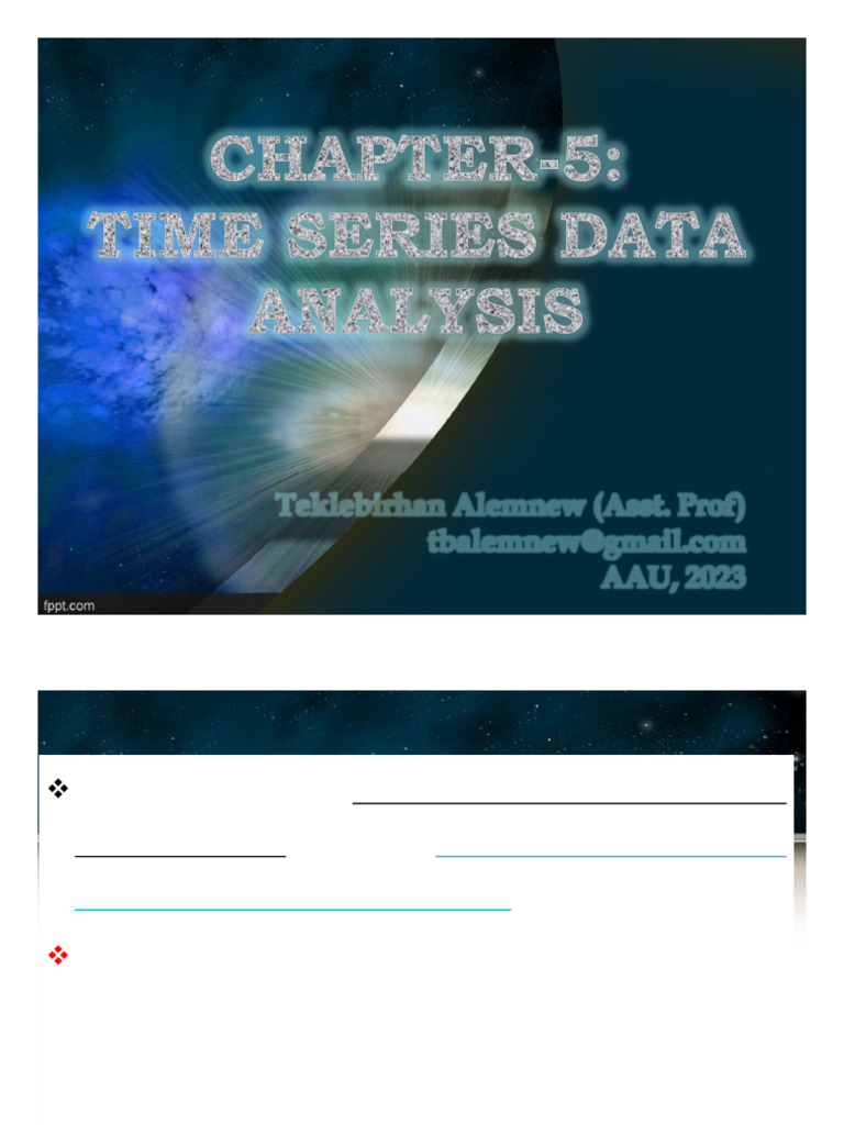 Understanding Time Series Analysis | PDF | Stationary Process | Time Series