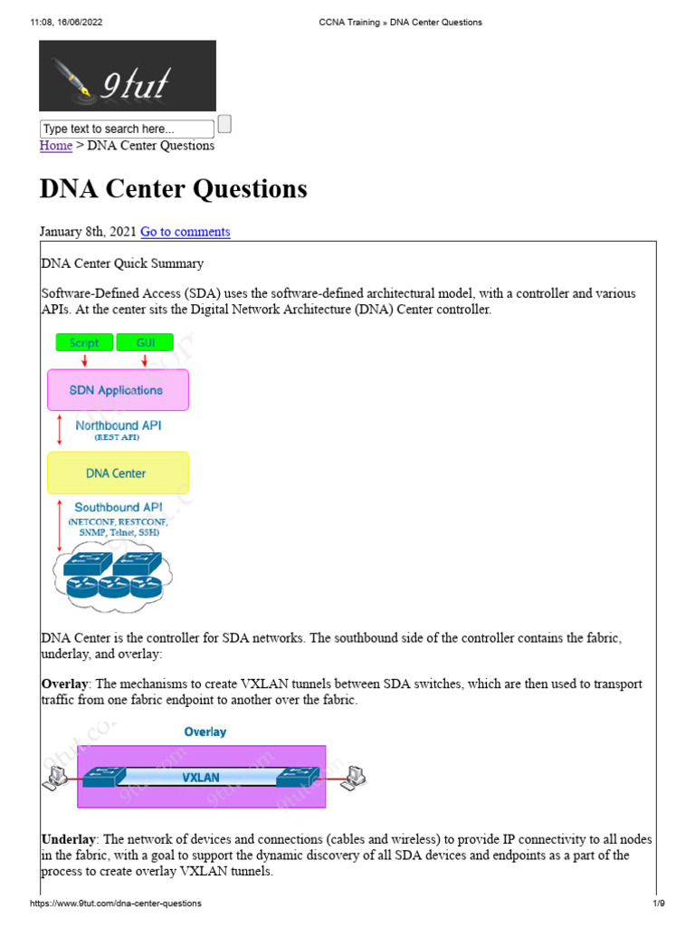 Ccna Training Dna Center Questions Pdf Computer Network Cisco