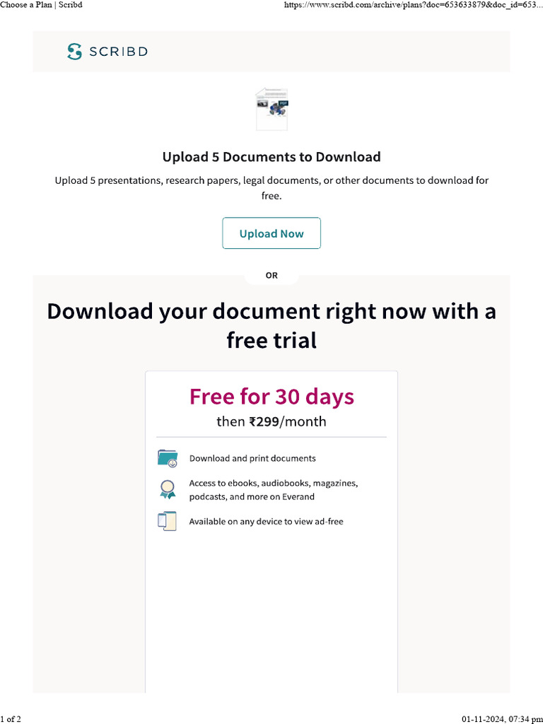 Scribd Subscription Options PDF