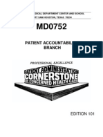 US Army Medical Course MD0752-101 - Patient Accountability Branch